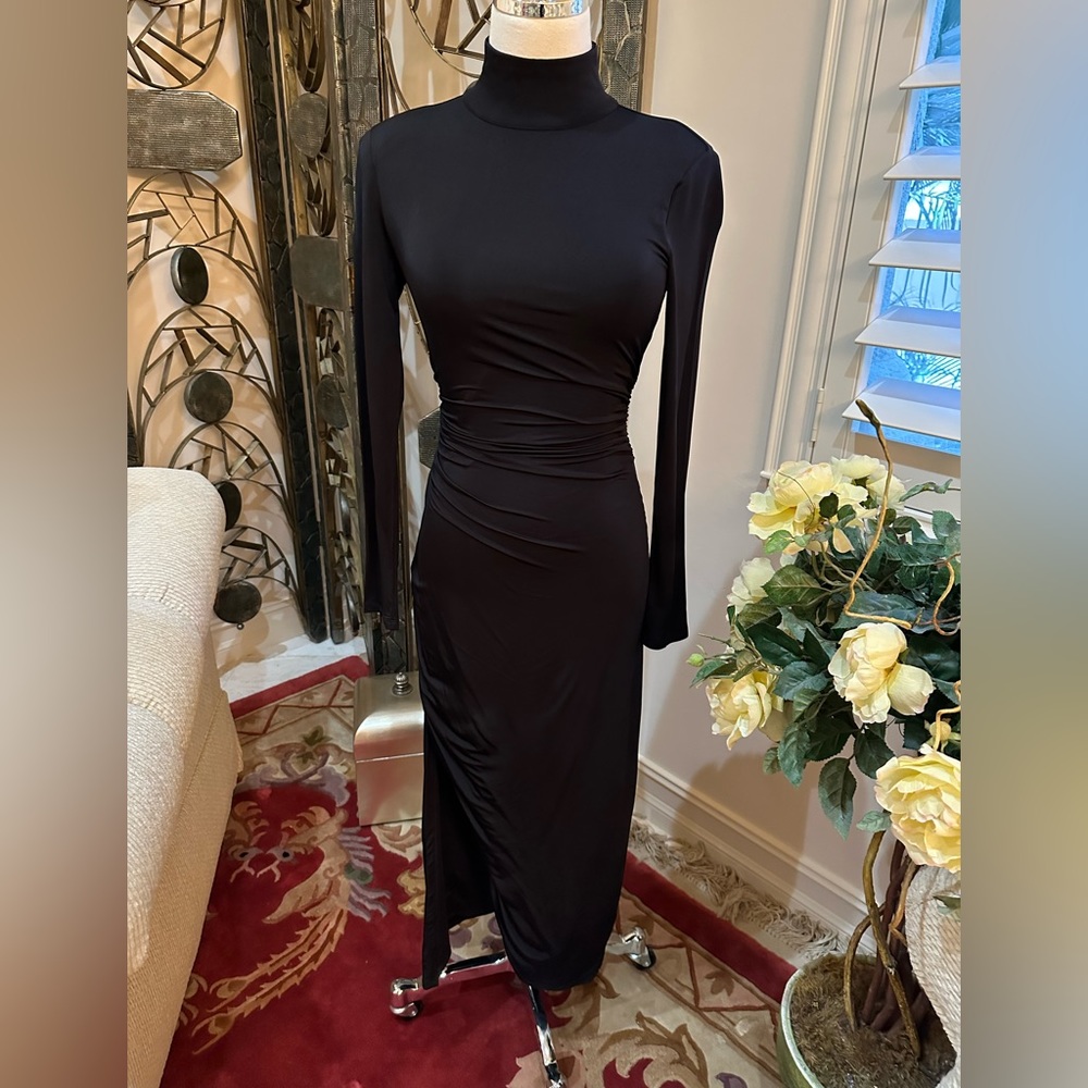Ramy Brook New York long sleeve black dress